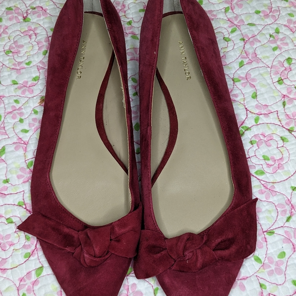Ann Taylor Camryn Suede flats Size 8